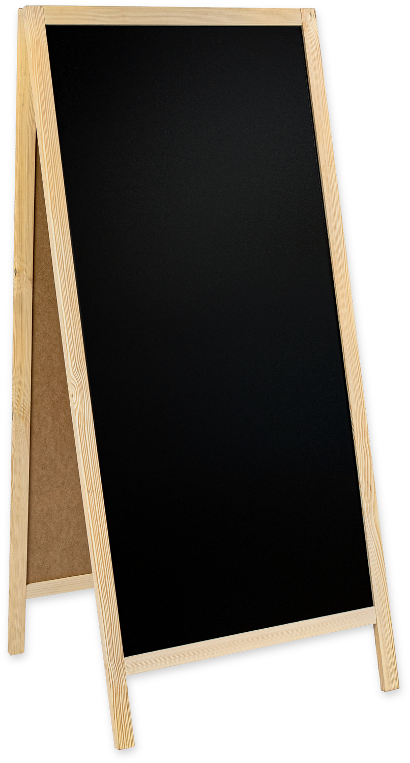 Medinis reklaminis lauko stovas Classic XL (72x160 cm) - natūralus - Image 4