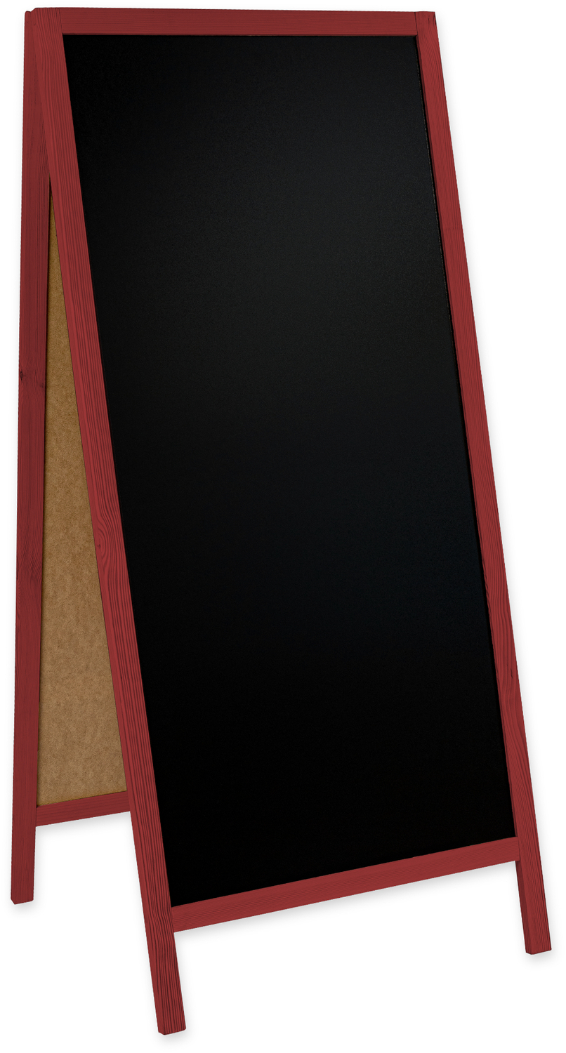 Medinis reklaminis lauko stovas Classic XL (72x160 cm) - raudona - Image 3