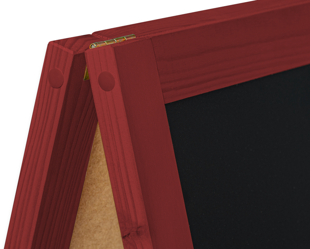 Medinis reklaminis lauko stovas Classic XL (72x160 cm) - raudona - Image 5