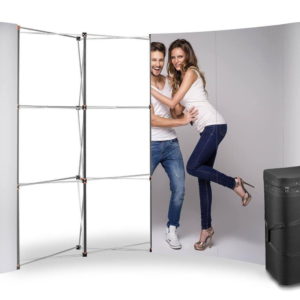 Parodos sienelė Magnetic Pop Up Standard - 3x4, lenkta, į lagaminą