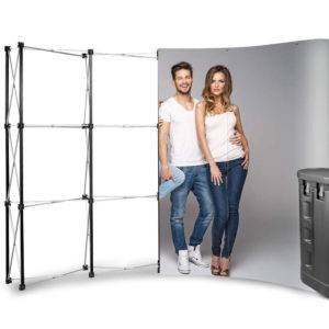 POP UP Lenkta 3x4 + Parodų stendas
