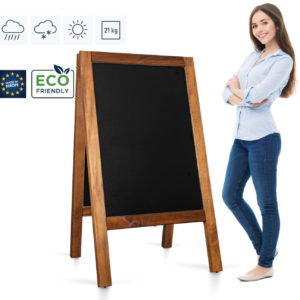 Medinis reklaminis lauko stovas PRO (65x118 cm) - atsparus vandeniui