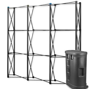 Parodos sienelė Black Pro Magnetic Pop Up 3x3 tiesi į lagaminas parodų stendas