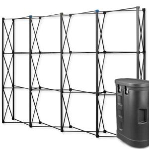 Parodos sienelė Black Pro Magnetic Pop Up 3x4 tiesi į lagaminas parodų stendas