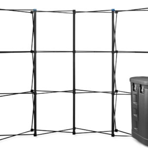 Parodos sienelė Black Pro Magnetic Pop Up 3x4 lenkta į lagaminas parodų stendas