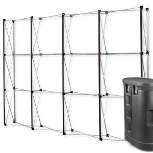 Parodos sienelė Premium Magnetic Pop Up 3x4 tiesi į lagaminas parodų stendas