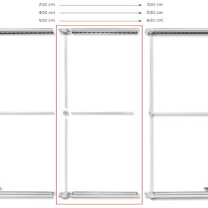 XL set 100 (horizontaliai) skirtas LUMIX™ 200x250, 400x250, 500x250 sistemoms
