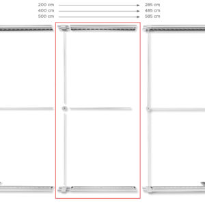 XL set 85 (horizontaliai) skirtas LUMIX™ 200x250, 400x250, 500x250 sistemoms