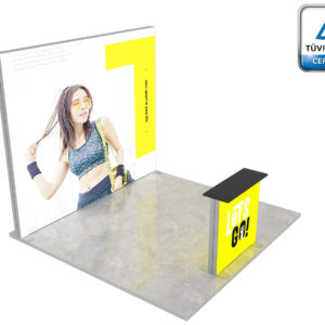 LUMIX™ parodos stendas 9 m² (3x3) pusiasalis