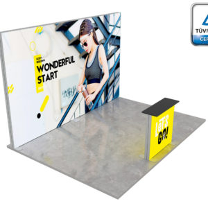 LUMIX™ parodos stendas 12 m² (4x3) pusiasalis