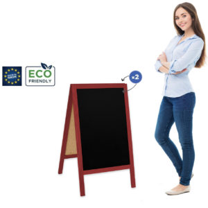 Medinis reklaminis lauko stovas Classic S (51x90 cm) - raudona