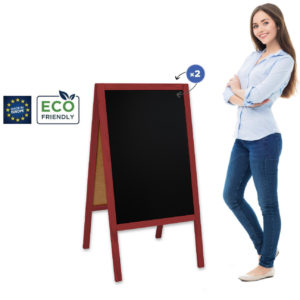 Medinis reklaminis lauko stovas Classic L (61x118 cm) - raudona