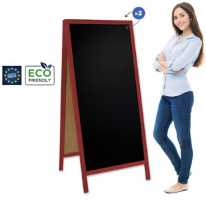 Medinis reklaminis lauko stovas Classic XL (72x160 cm) - raudona
