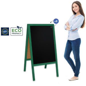 Medinis reklaminis lauko stovas Classic L (61x118 cm) - žalias